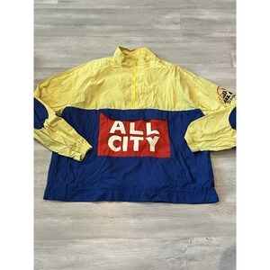 Men's All City Basketball Embroidered Windbreaker Jacket L